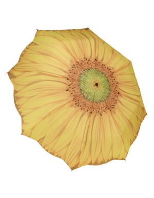 Galleria Auto Folding Umbrella –  Sunflower, Green Centre